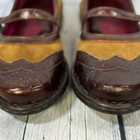 Born Brown Tan Leather Wing Tip Academia Casual Preppy Mary Jane Shoes Size 11 - Picture 6 of 11